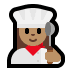 👩🏽‍🍳 woman cook: medium skin tone display on Windows